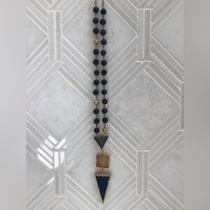 Elegant Blue and Gold Necklace